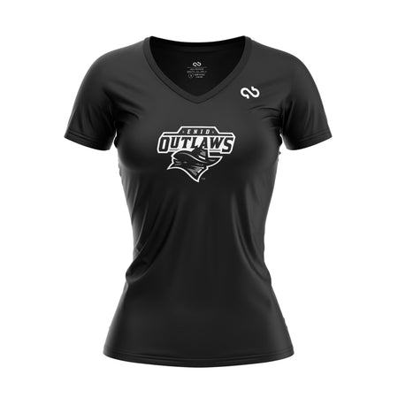 Enid Outlaws Women's Primary Logo V Neck Shirt
