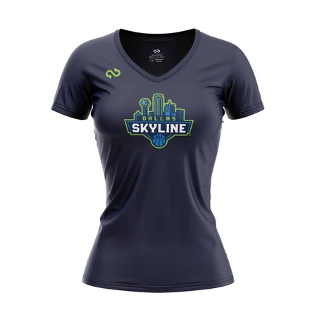 Dallas Skyline Women's Primary Logo V Neck Shirt