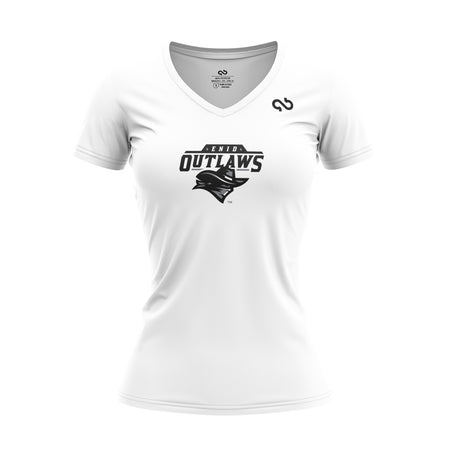 Enid Outlaws Women's Primary Logo V Neck Shirt