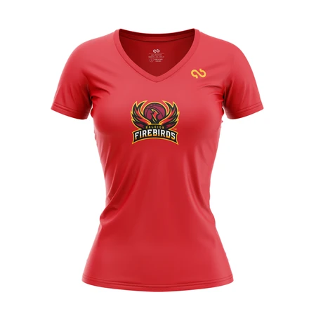 Raleigh Firebirds Women's Primary Logo V Neck Shirt