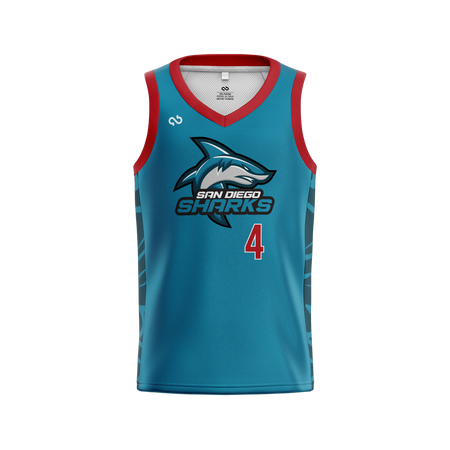 San Diego Sharks Official Home Jersey
